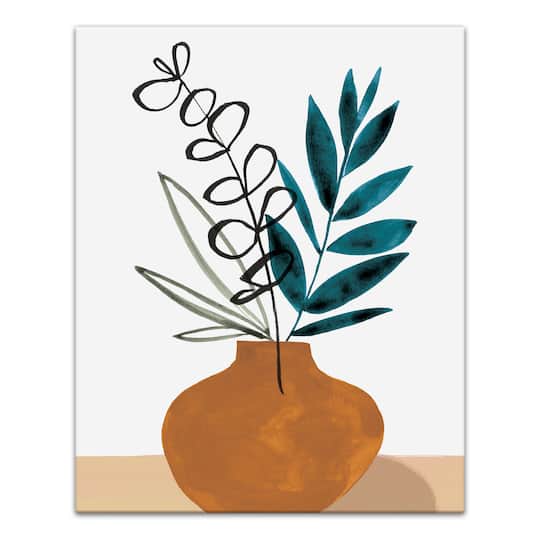 Teal Branches 16" x 20" Canvas Wall Art